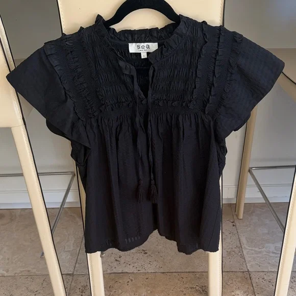 Sea Women's Elegant Black Blouse - Picture 1 of 1